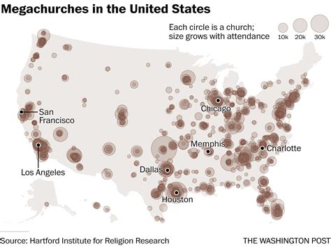 List of megachurches in the United States .